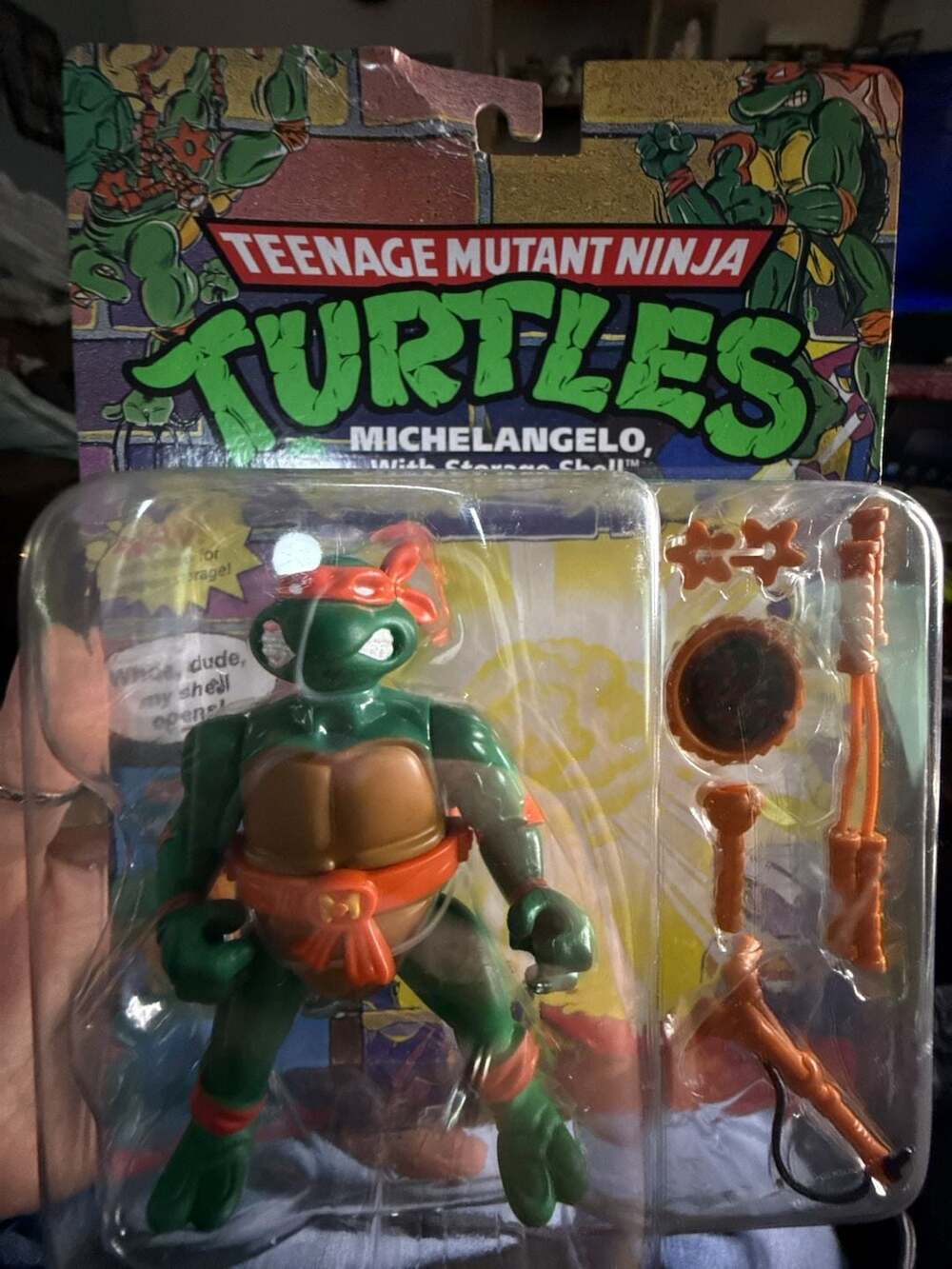 Playmates Teenage Mutant Ninja Turtles Michelangelo with Storage Shell